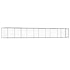 vidaXL koeraaedik, ustega, hall, 10x2x1,5 m, tsingitud teras