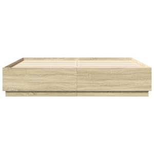 Rám postele s LED osvětlením dub sonoma 200 x 200 cm kompozit - obrázek 6