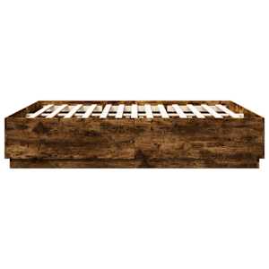 Rám postele s LED osvětlením kouřový dub 200 x 200 cm kompozit - obrázek 7