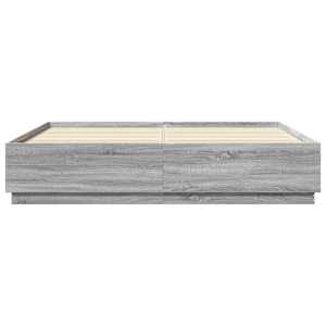 Rám postele s LED osvětlením šedý sonoma 200 x 200 cm kompozit - obrázek 6