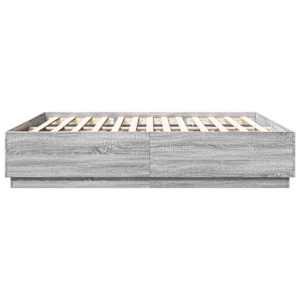 Rám postele s LED osvětlením šedý sonoma 200 x 200 cm kompozit - obrázek 7