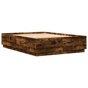 vidaXL Bettgestell mit LED R&auml;uchereiche 160x200 cm Holzwerkstoff
