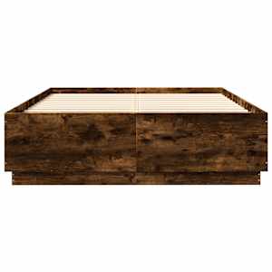 Rám postele s LED osvětlením kouřový dub 140 x 200 cm kompozit - obrázek 6