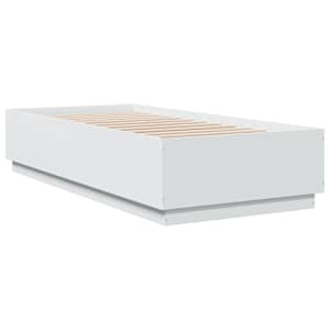 Rám postele s LED osvětlením bílý 100 x 200 cm kompozitní dřevo - obrázek 3