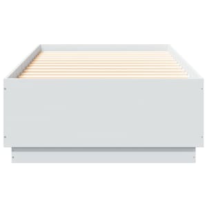 Rám postele s LED osvětlením bílý 100 x 200 cm kompozitní dřevo - obrázek 6