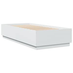 Rám postele s LED osvětlením bílý 100 x 200 cm kompozitní dřevo - obrázek 8