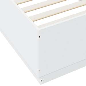 Rám postele s LED osvětlením bílý 100 x 200 cm kompozitní dřevo - obrázek 9