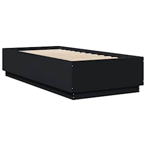 Rám postele s LED osvětlením černý 100x200 cm kompozitní dřevo - obrázek 8