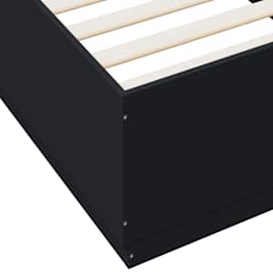 Rám postele s LED osvětlením černý 100x200 cm kompozitní dřevo - obrázek 9