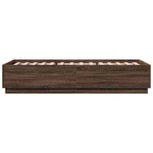 Rám postele s LED osvětlením hnědý dub 100 x 200 cm kompozit - obrázek 7