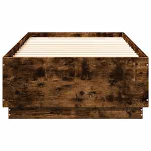 Rám postele s LED osvětlením kouřový dub 90 x 200 cm kompozit - obrázek 6