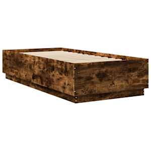 Rám postele s LED osvětlením kouřový dub 90 x 200 cm kompozit - obrázek 8