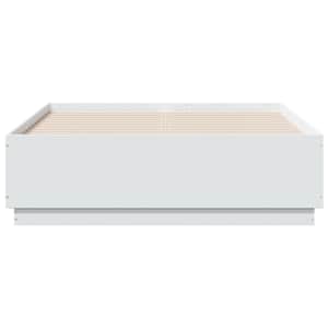 Rám postele s LED osvětlením bílý 140 x 190 cm kompozitní dřevo - obrázek 6