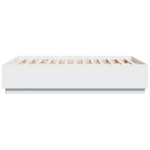 Rám postele s LED osvětlením bílý 140 x 190 cm kompozitní dřevo - obrázek 7