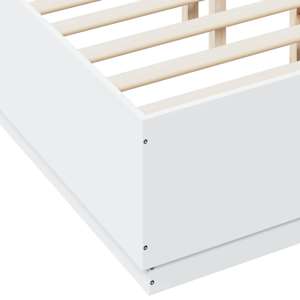 Rám postele s LED osvětlením bílý 140 x 190 cm kompozitní dřevo - obrázek 9