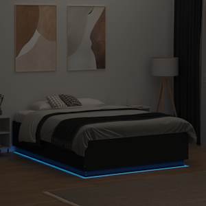 Rám postele s LED osvětlením černý 140x190 cm kompozitní dřevo - obrázek 4