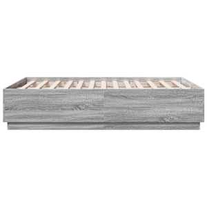 Rám postele s LED osvětlením šedý sonoma 140 x 190 cm kompozit - obrázek 7