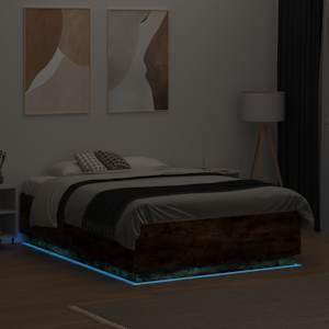 Rám postele s LED osvětlením kouřový dub 135 x 190 cm kompozit - obrázek 4