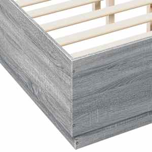Rám postele s LED osvětlením šedý sonoma 135 x 190 cm kompozit - obrázek 9