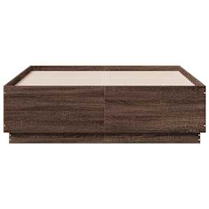Rám postele s LED osvětlením hnědý dub 135 x 190 cm kompozit - obrázek 6