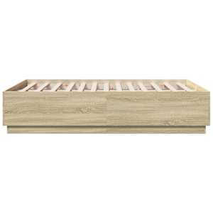 Rám postele s LED osvětlením dub sonoma 120 x 190 cm kompozit - obrázek 7
