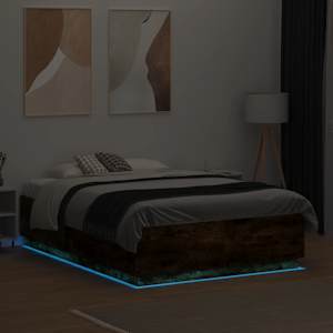 Rám postele s LED osvětlením kouřový dub 120 x 190 cm kompozit - obrázek 4