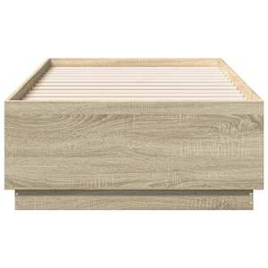 Rám postele s LED osvětlením dub sonoma 90 x 190 cm kompozit - obrázek 6