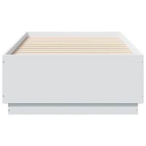 Rám postele s LED osvětlením bílý 75 x 190 cm kompozitní dřevo - obrázek 6