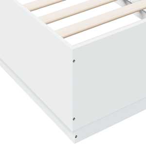 Rám postele s LED osvětlením bílý 75 x 190 cm kompozitní dřevo - obrázek 9