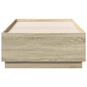 Rám postele s LED osvětlením dub sonoma 75 x 190 cm kompozit - obrázek 6