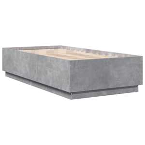 Rám postele s LED osvětlením betonově šedý 75 x 190 cm kompozit - obrázek 3