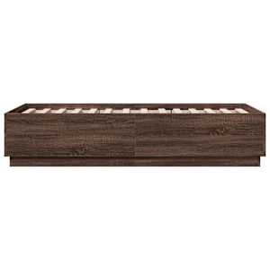Rám postele s LED osvětlením hnědý dub 75 x 190 cm kompozit - obrázek 7