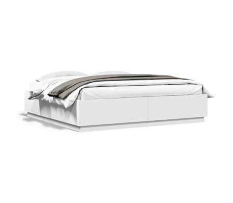 vidaXL Cadre de lit sans matelas blanc 200x200 cm