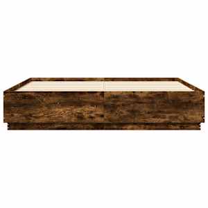 Rám postele kouřový dub 200 x 200 cm kompozitní dřevo - obrázek 4