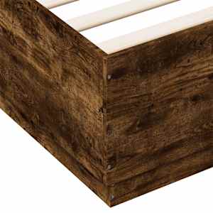 Rám postele kouřový dub 200 x 200 cm kompozitní dřevo - obrázek 7