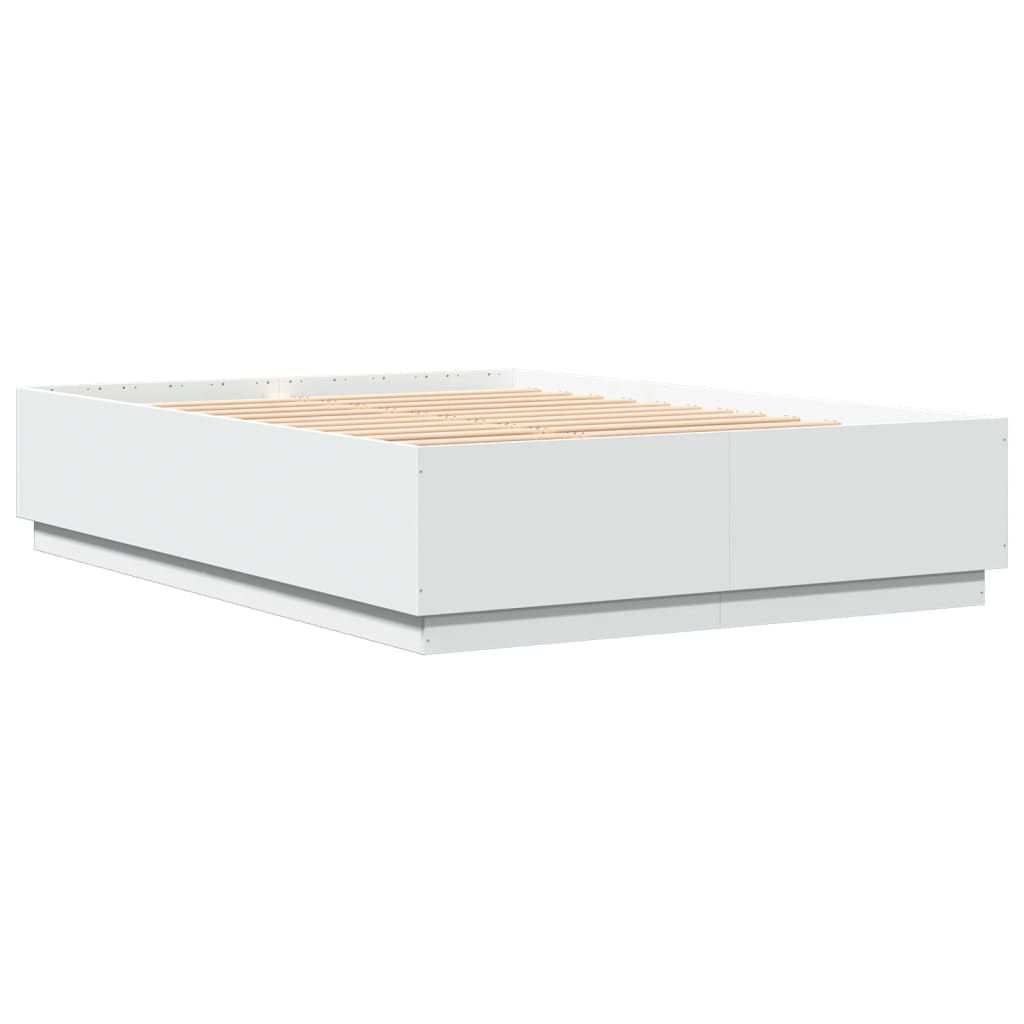 vidaXL Bedframe bewerkt hout wit 160x200 cm afbeelding