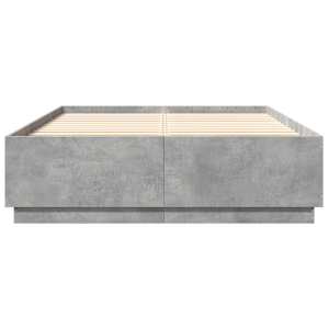 Rám postele betonově šedý 160 x 200 cm kompozitní dřevo - obrázek 4