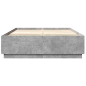 Rám postele betonově šedý 150 x 200 cm kompozitní dřevo - obrázek 4