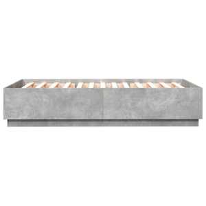 Rám postele betonově šedý 150 x 200 cm kompozitní dřevo - obrázek 5