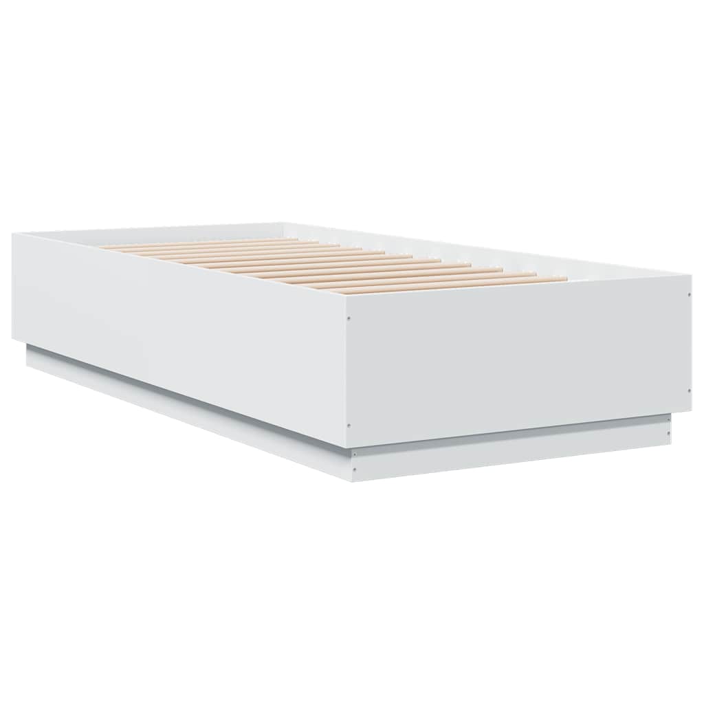 vidaXL Bedframe bewerkt hout wit 100x200 cm afbeelding