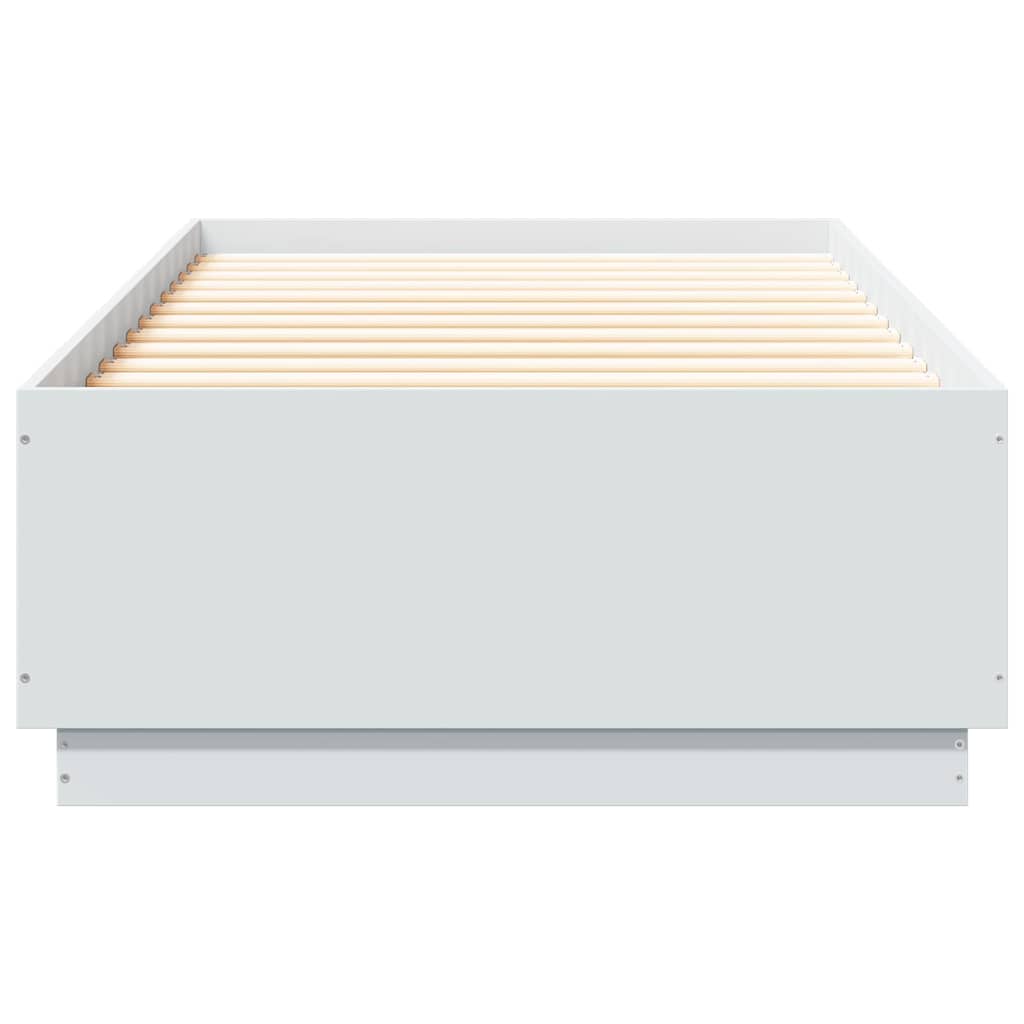 vidaXL Bedframe bewerkt hout wit 100x200 cm, foto 4