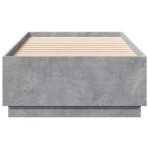 Rám postele betonově šedý 100 x 200 cm kompozitní dřevo - obrázek 4