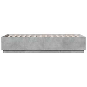 Rám postele betonově šedý 100 x 200 cm kompozitní dřevo - obrázek 5