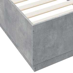 Rám postele betonově šedý 100 x 200 cm kompozitní dřevo - obrázek 7