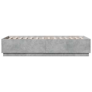 Rám postele betonově šedý 90 x 200 cm kompozitní dřevo - obrázek 5