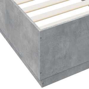 Rám postele betonově šedý 90 x 200 cm kompozitní dřevo - obrázek 7