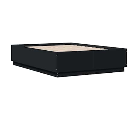 vidaXL Cadre de lit sans matelas noir 140x190 cm