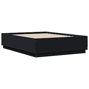 vidaXL Cadre de lit sans matelas noir 140x190 cm