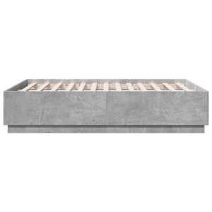 Rám postele betonově šedý 140 x 190 cm kompozitní dřevo - obrázek 5