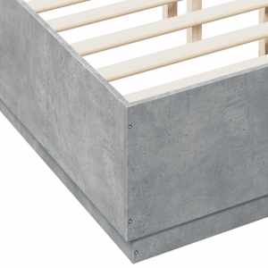 Rám postele betonově šedý 140 x 190 cm kompozitní dřevo - obrázek 7